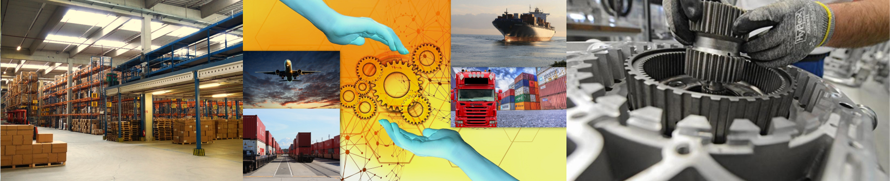 Banner mit verschiedenen Elementen der 3 Panels