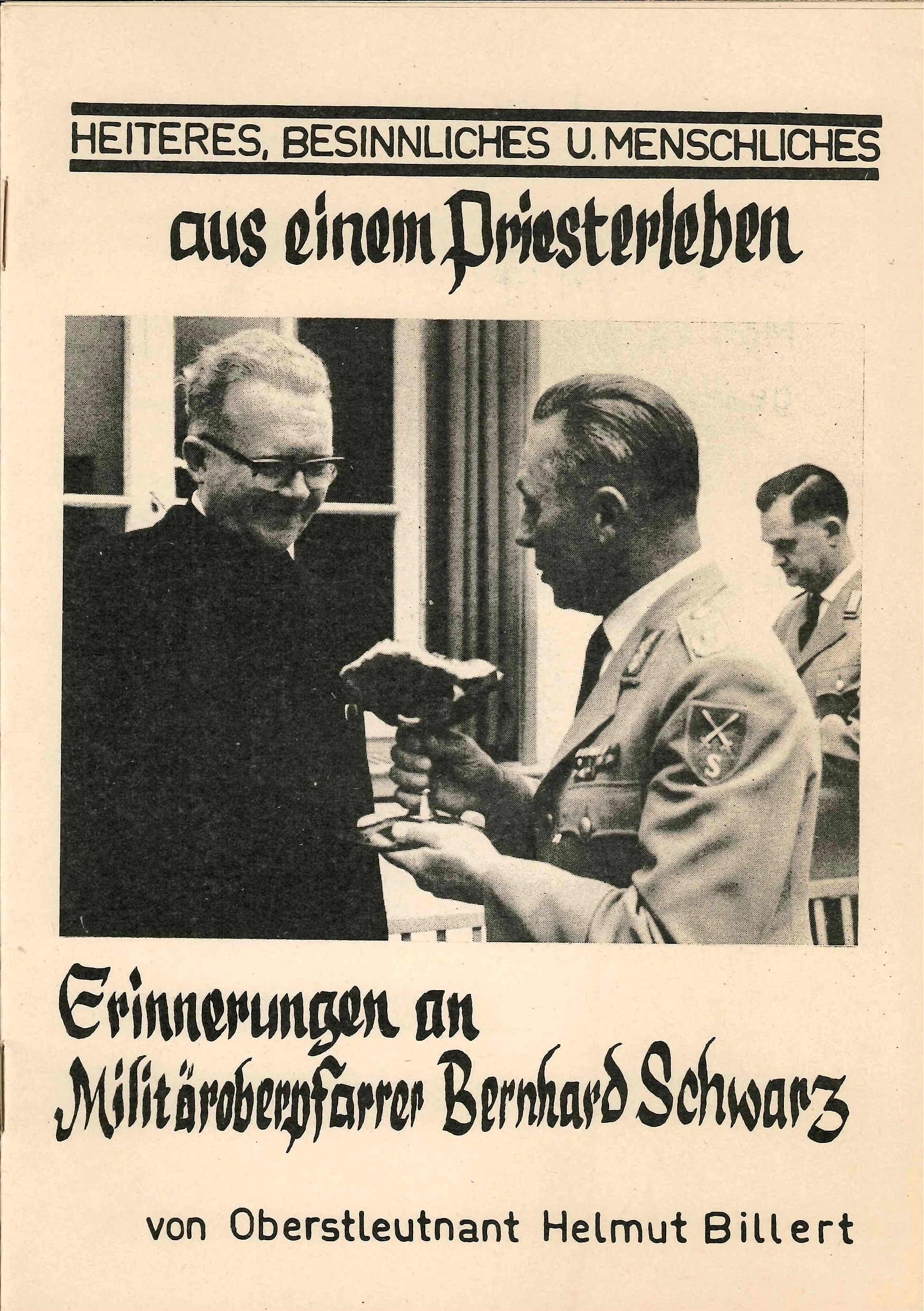 Militäroberpfarrer Bernhard Schwarz auf einem Buchcover