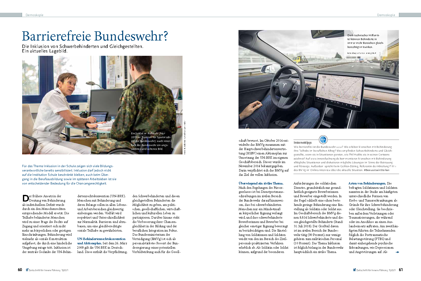 Interview mit Karin Gehlen-Düring in der if - Zeitschrift für Innere Führung 01/2021