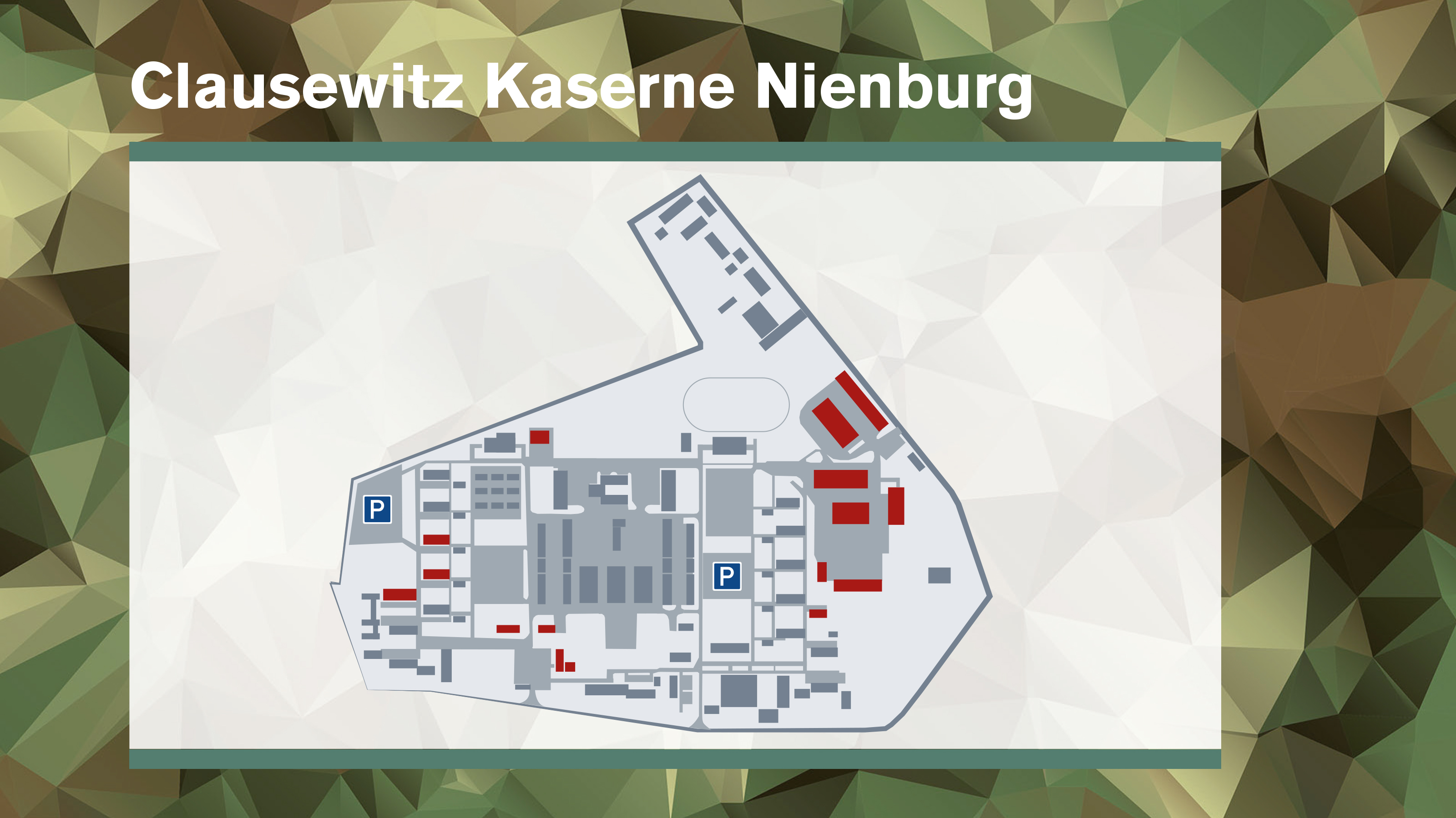 Kasernenplan der Clausewitz-Kaserne.