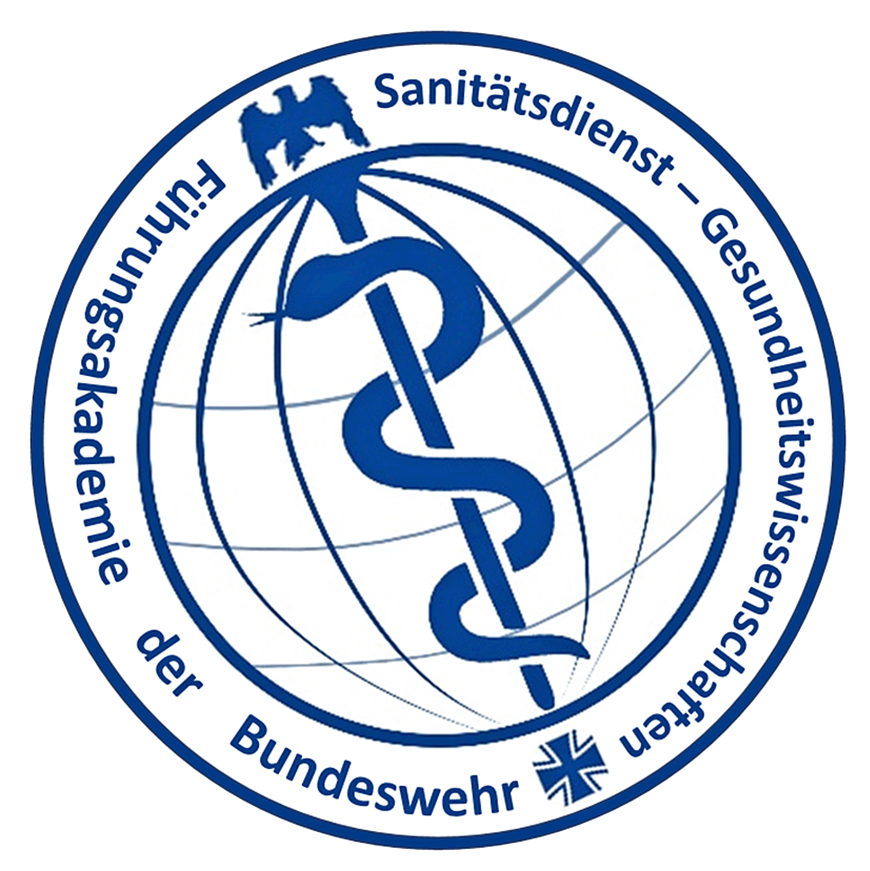 Coat of arms Faculty of the Medical Service Blue coat of arms on a white background
