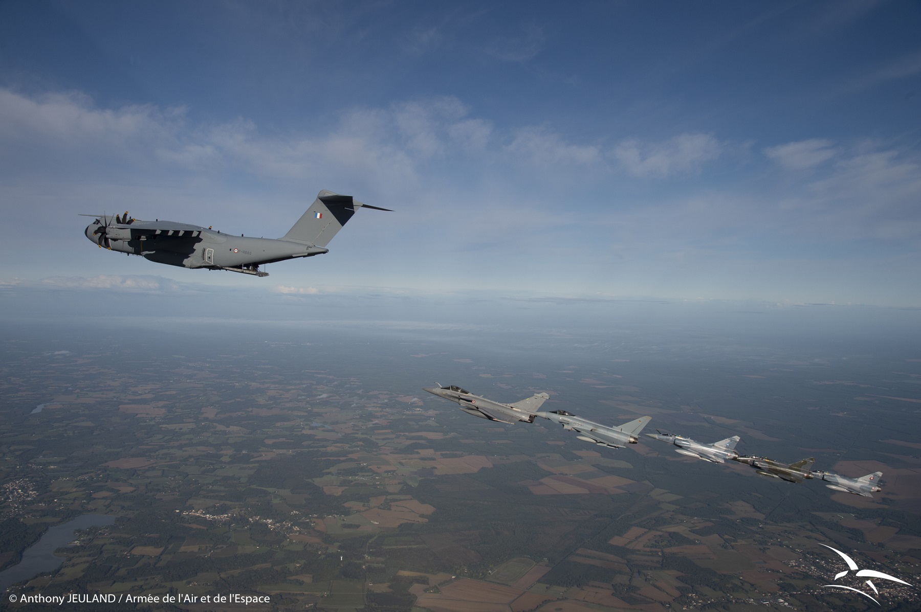 A400M, Mirage, Rafale und Eurofighter bei der Übung VOLFA 2021.