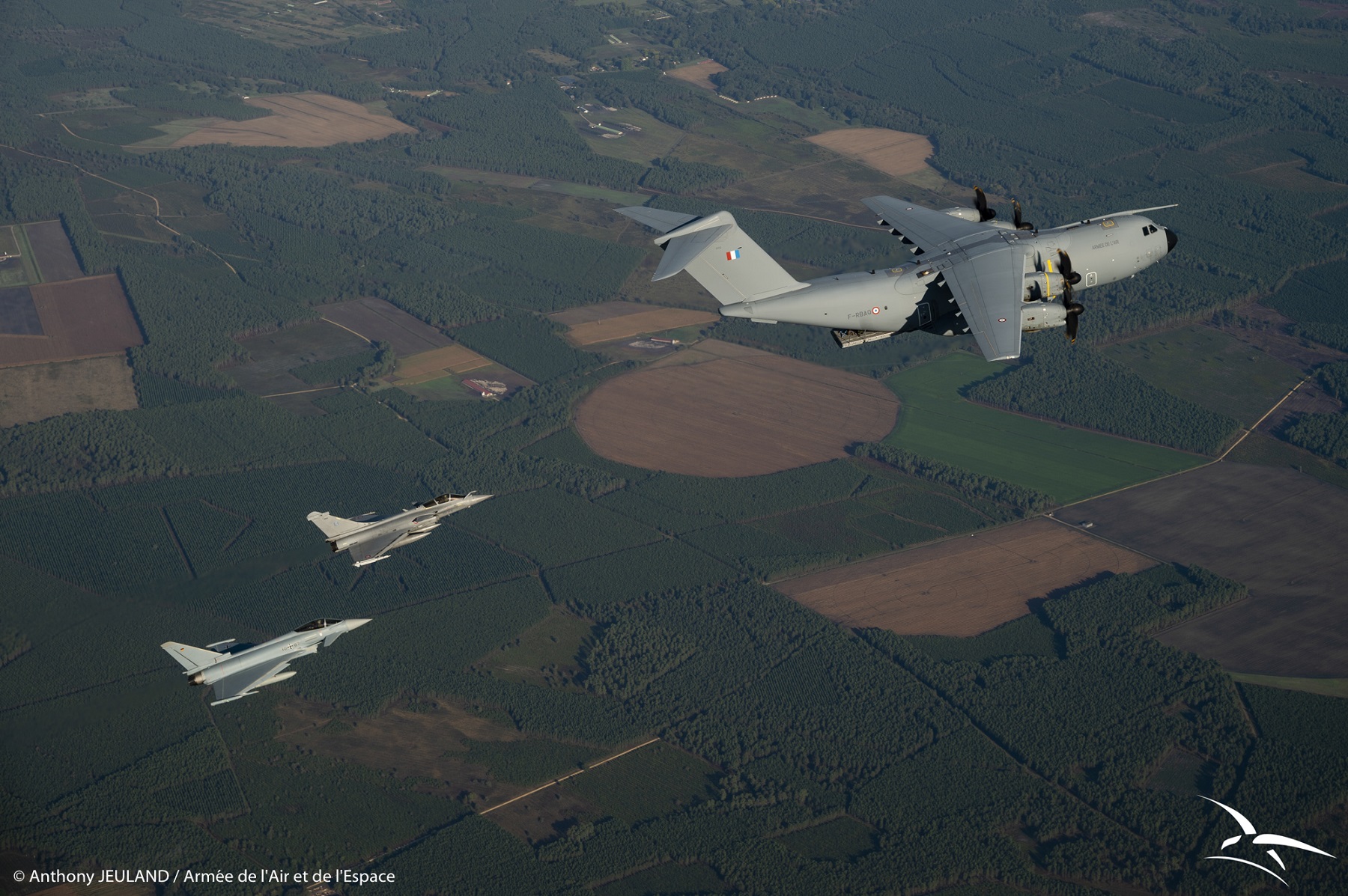 A400M, Rafale und Eurofighter bei der Übung VOLFA 2021.