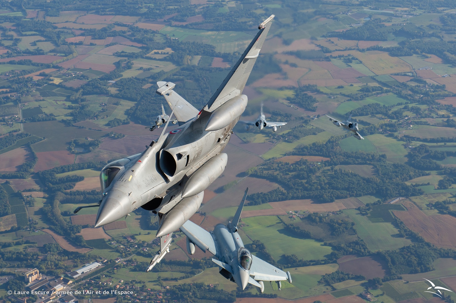 Mirage, Rafale und Eurofighter bei der Übung VOLFA 2021.