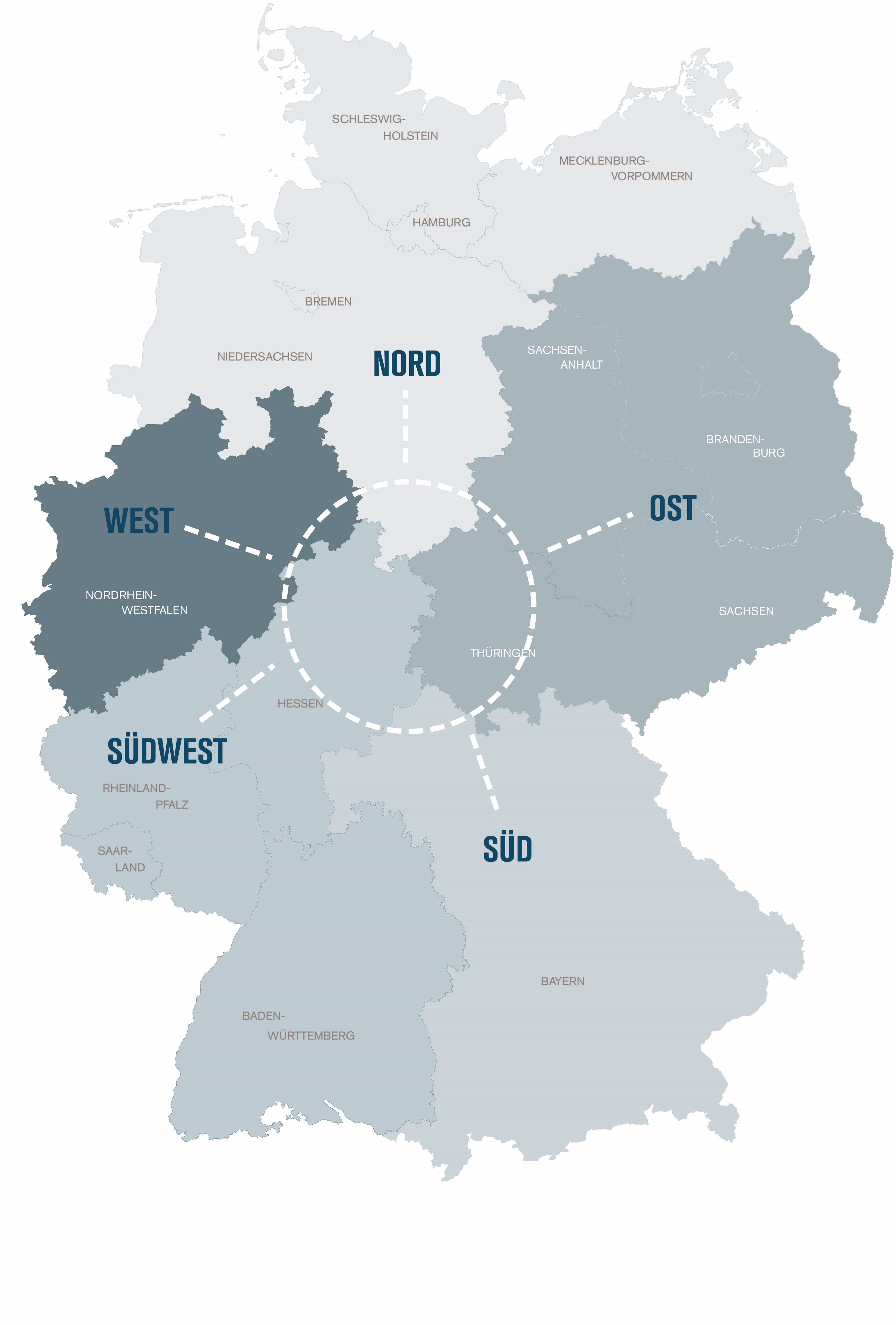 Grafik einer Deutschlandkarte