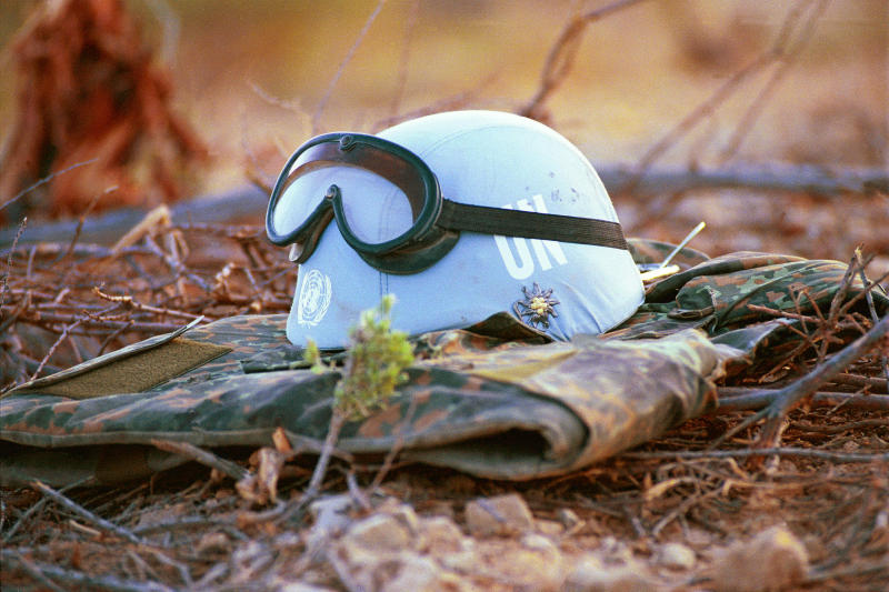 Ausrüstungsgegenstände der in Somalia stationierten Soldaten im Rahmen der Mission UNOSOM II 