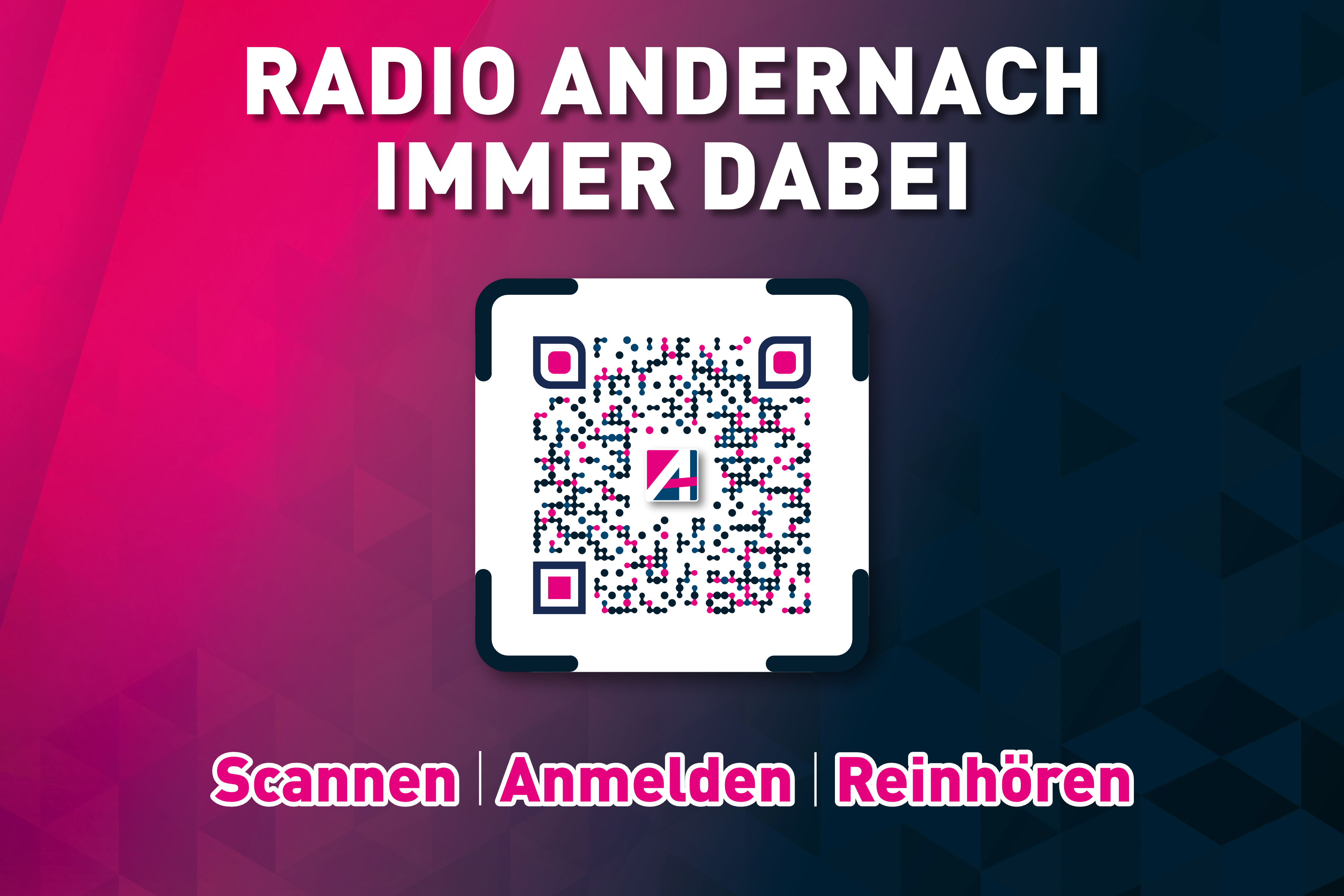 QR-Code zum herunterladen der Radio Andernach App