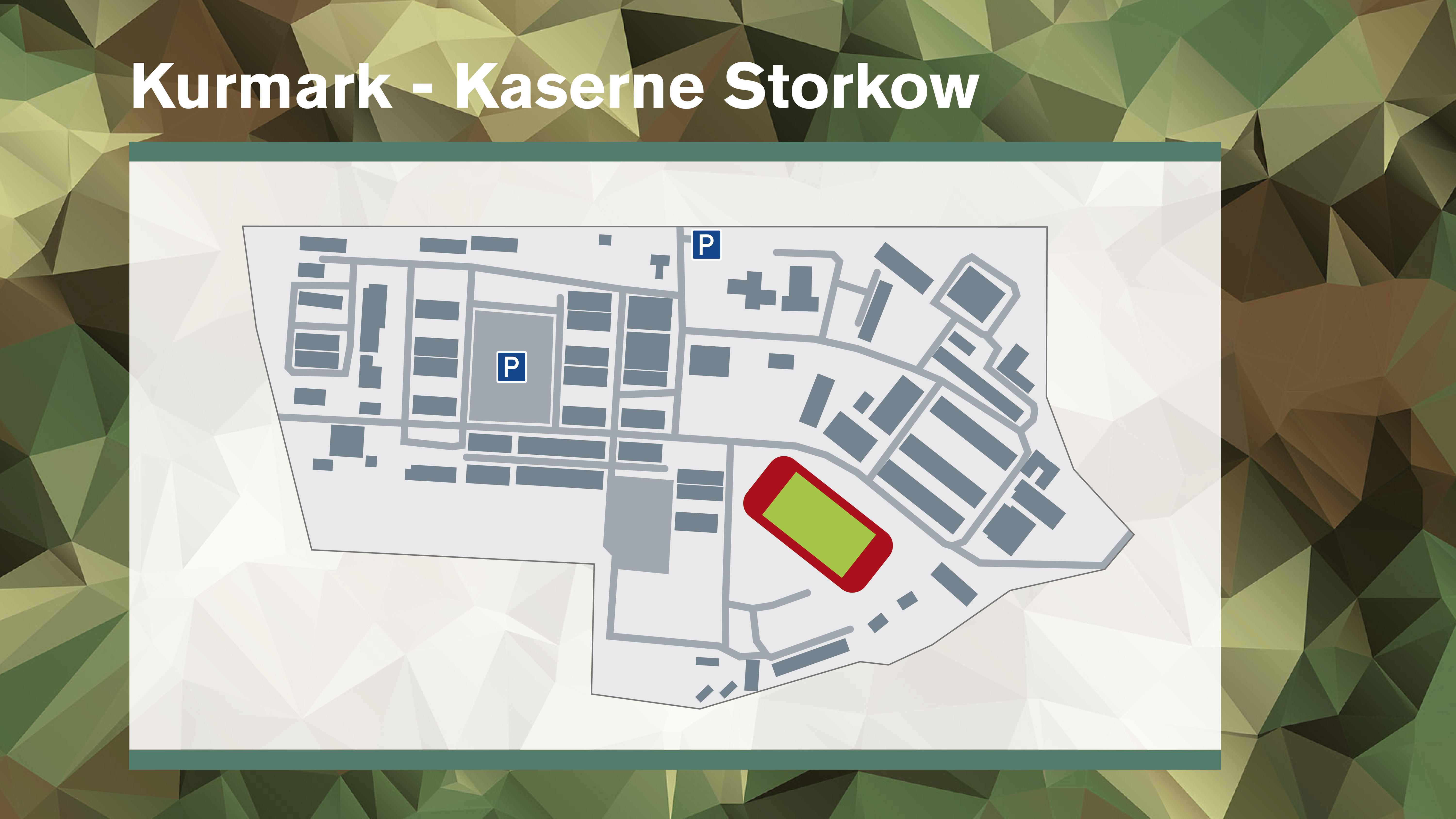 Kasernenplan der Kurmark-Kaserne.