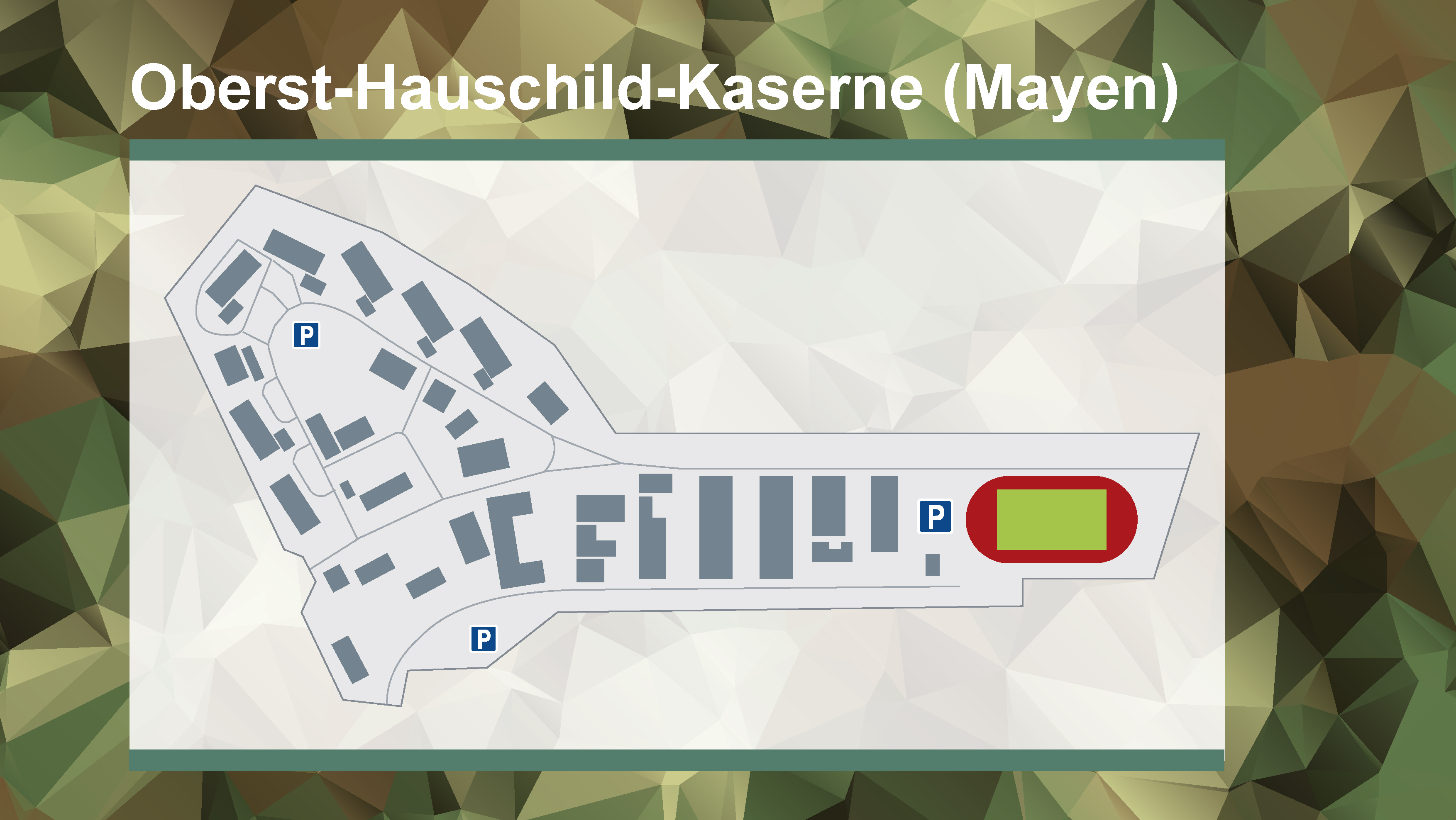 Kasernenplan der Oberst Hauschild-Kaserne.