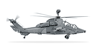Kampfhubschrauber Tiger freigestellt in Seitenansicht