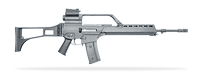 Gewehr G36 freigestellt in Seitenansicht