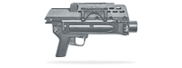 Granatabschussgerät 40 mm freigestellt in Seitenansicht
