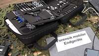 Ausrüstungstasche mit Werkzeug für Forensiker