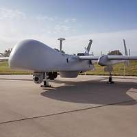 Das Mockup einer Heron-Drohne. Dies ist ein originalgetreuer und lebensechter Nachbau.