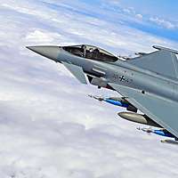 Eurofighter während eines Übungsfluges