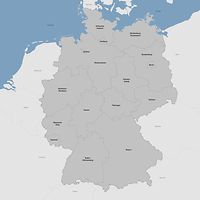 Eine Karte von Deutschland