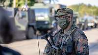 Ein Porträtbild eines Soldaten