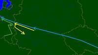 Teil 3 der Flugrouten des Passgierfliegers und der Alarmrotte.