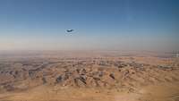 In Israel üben deutscher Eurofighter im Luftraum über der Negev-Wüste