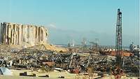 Hafen von Beirut nach der Explosion