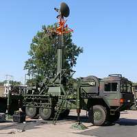 Eine Antennenmastanlage auf einem umgebauten Lkw soll umgebaut werden.