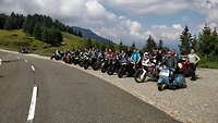 Biker und Bikes auf dem Rossfeld