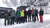 Gruppenbild der Teilnehmer der Winterbergexerzitien im Schwarzwassertal