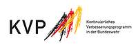 KVP Logo Logo mit den Buchstaben KVP in schwarz auf weißem Grund, stilisierter Deutschlandflagge und dreizeiligem Schriftzug
