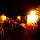 Adventskranz mit brennenden Kerzen