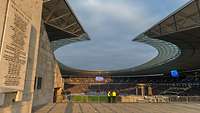 Fußballstadion bei einem Bundesligaspiel