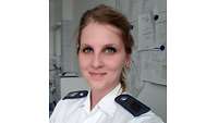 Die Reservistin Angelina Klein in Uniform