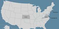 Ein Ausschnitt der Landkarte USA