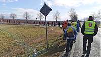 Die Pilgergruppe aus Nordrhein-Westfalen auf dem Weg nach Gotha