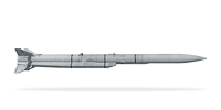 Rakete vom Typ METEOR freigestellt in Seitenansicht