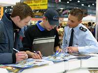 Messestand der Bundeswehr in Leipzig Messestand der Bundeswehr