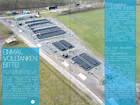 Das neue „Tinchen“-Design Eine Doppelinnenseite der 555. „Tinchen“-Ausgabe zeigt ein großformatiges Foto und mit blauen Textkästen.