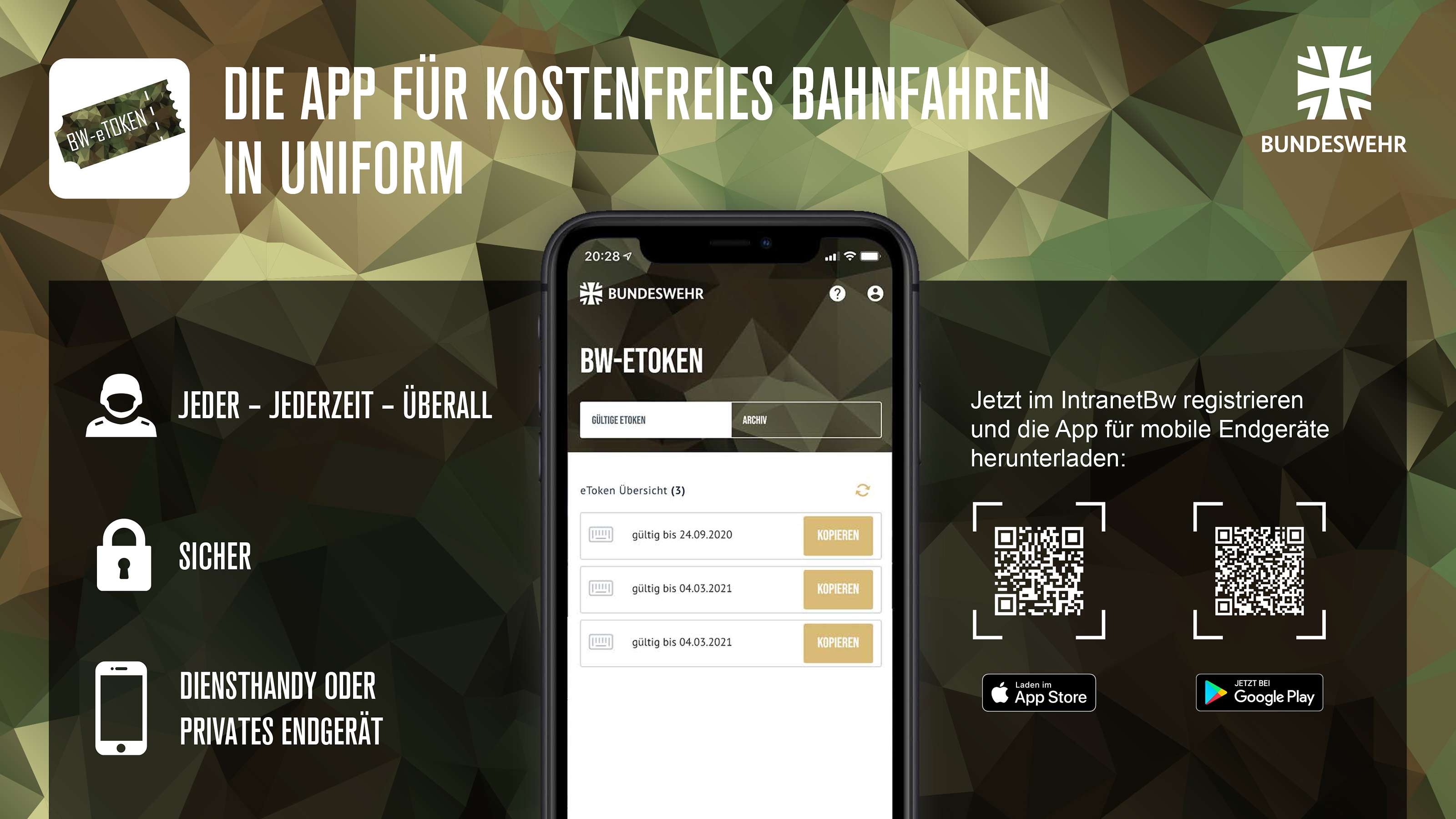 Bundeswehr setzt beim kostenfreien Bahnfahren auf AppLösung