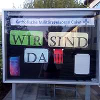 Schaukasten in der Zeppelin-Kaserne Calw