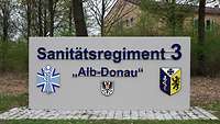 Sanitätsregiment 3 Liegenschaftstafel Sanitätsregiment 3 in einer Kaserne