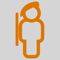 Piktogramm eines Soldaten