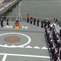 Soldaten an Deck der Nordrhein Westfalen