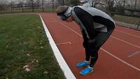 Timo Schaffeld ausser Atem nach seinem 10-Kilometer-Lauf