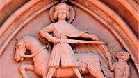 Ein Relief mit dem Heiligen St. Martin