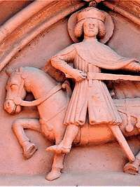 Ein Relief mit dem Heiligen St. Martin