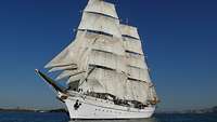 Segelschulschiff Gorch Fock auf dem Wasser