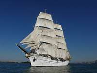Segelschulschiff Gorch Fock auf dem Wasser