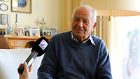 Bild des Zeitzeugen Generalmajor a. D. Adalbert von der Recke in Interview mit Radio Andernach.