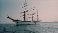 Segelschulschiff Gorch Fock auf dem Wasser