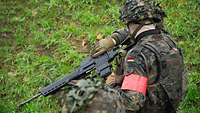 Die Aufsicht lässt sich den Ladezustand des G36 zeigen.