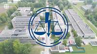 Logo des WIWeB vor einer Luftbildaufnahme